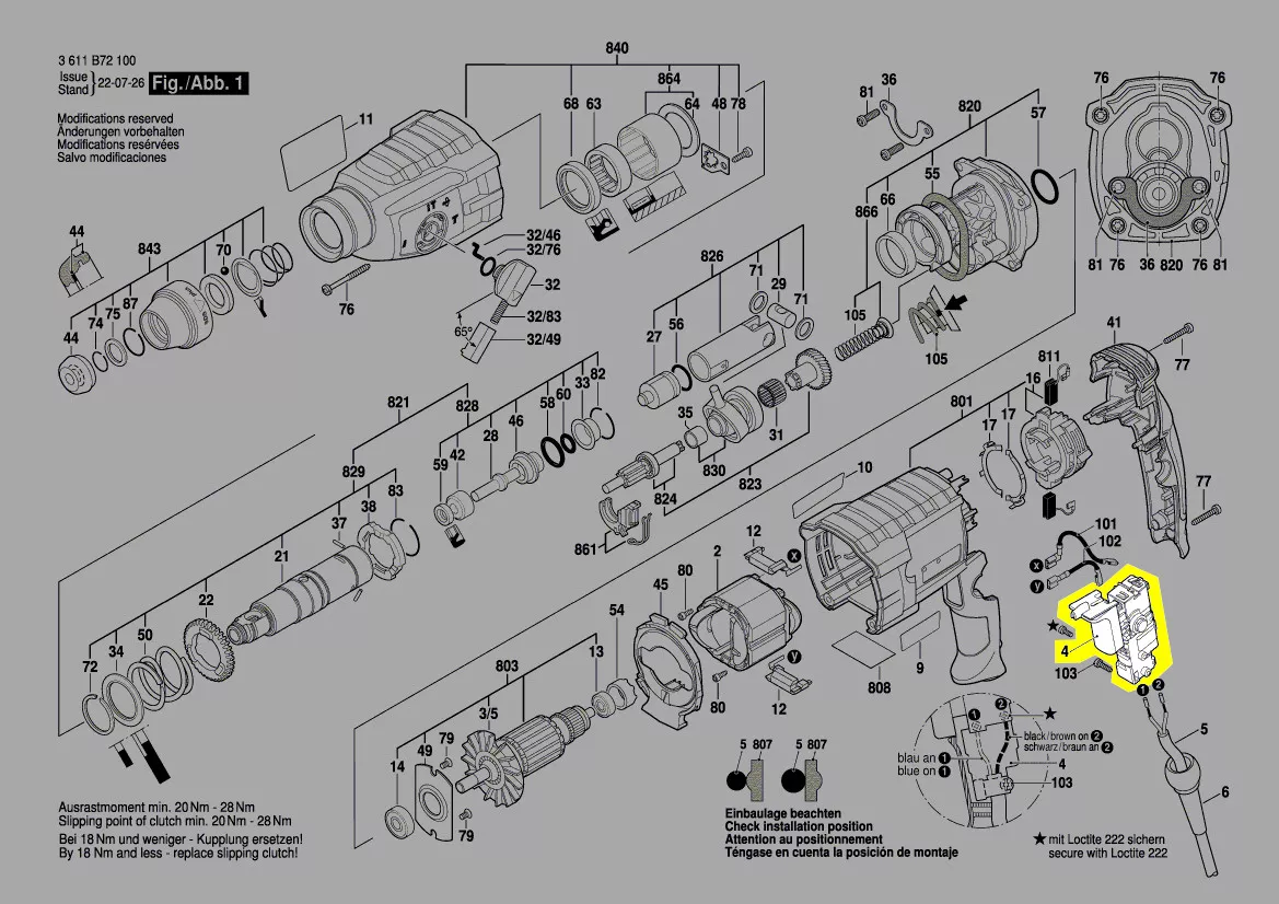 Interrupteur réf. 1 607 200 32D Bosch